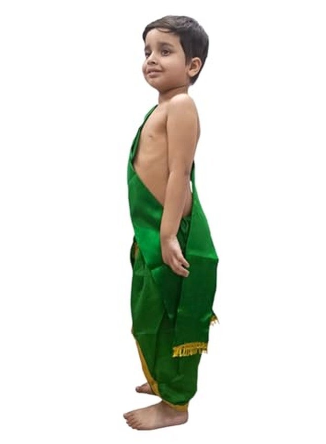 BookMyCostume Indian Traditional Costume for Kids | Ramayana Dress for Boys | Green Dhoti with Patka Dussehra | Mythology Fancy Costume for School Annual Day Performance | Adult M - Image 3